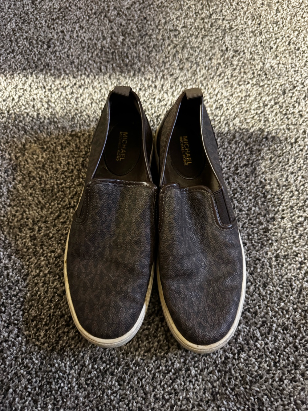 Michael Kors Brown Slip-On Loafers with Signature Logo